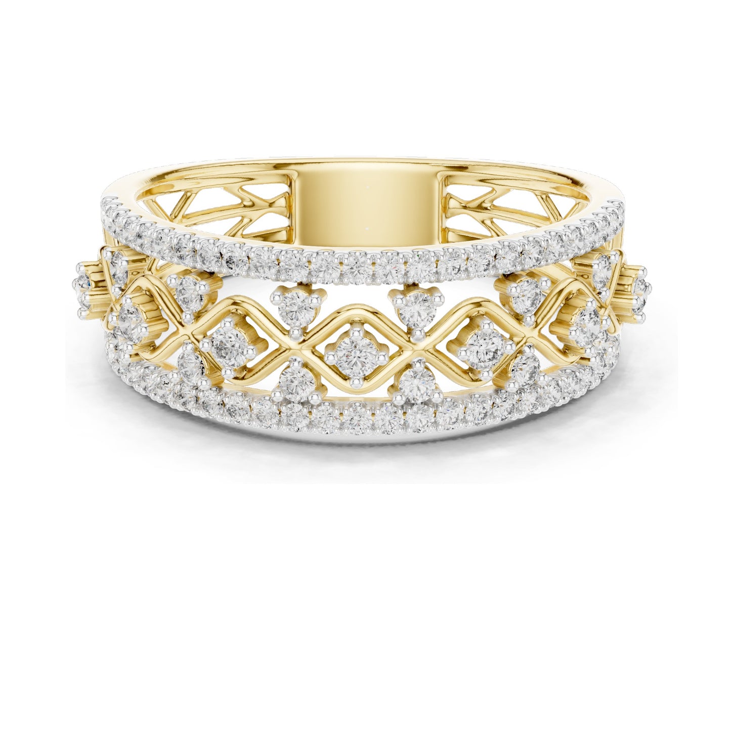 0.475 CT Lab Diamond Eternity Ring for Women | VVS-VS EF Clarity | 18KT, 14KT, 10KT Gold & 925 Silver | Rose, Yellow, White Gold & Moissanite Options
