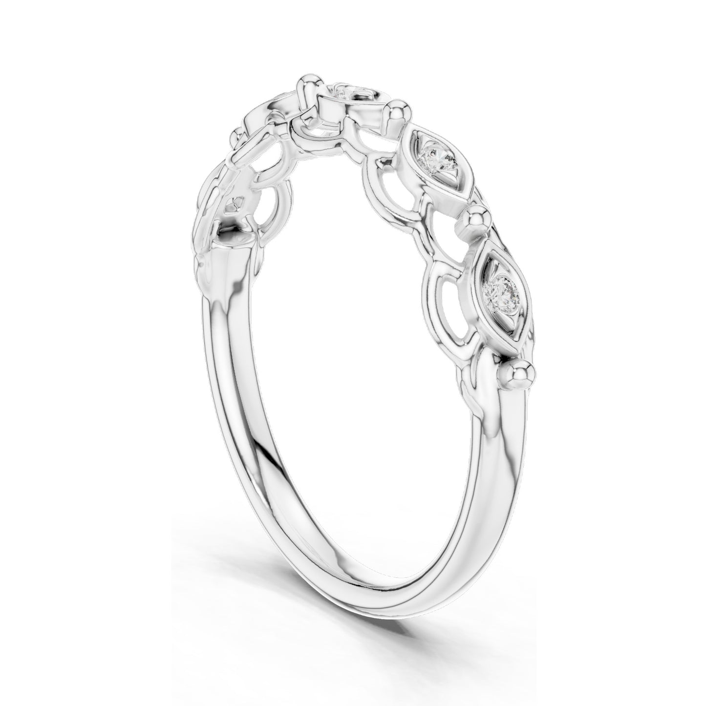 0.06 CT Lab Diamond Marquise Ring for Women | VVS-VS EF Clarity | 18KT, 14KT, 10KT Gold & 925 Silver | Rose, Yellow, White Gold & Moissanite Options