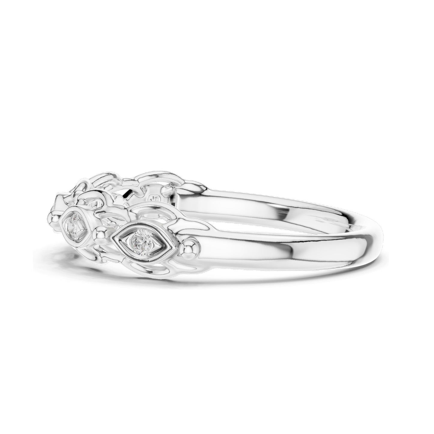 0.06 CT Lab Diamond Marquise Ring for Women | VVS-VS EF Clarity | 18KT, 14KT, 10KT Gold & 925 Silver | Rose, Yellow, White Gold & Moissanite Options