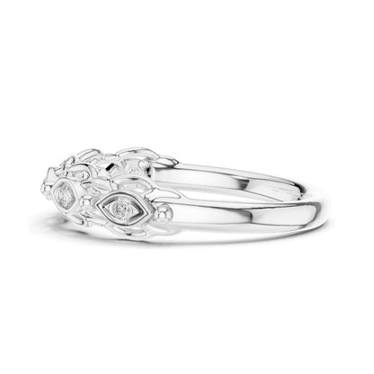 0.06 CT Lab Diamond Marquise Ring for Women | VVS-VS EF Clarity | 18KT, 14KT, 10KT Gold & 925 Silver | Rose, Yellow, White Gold & Moissanite Options
