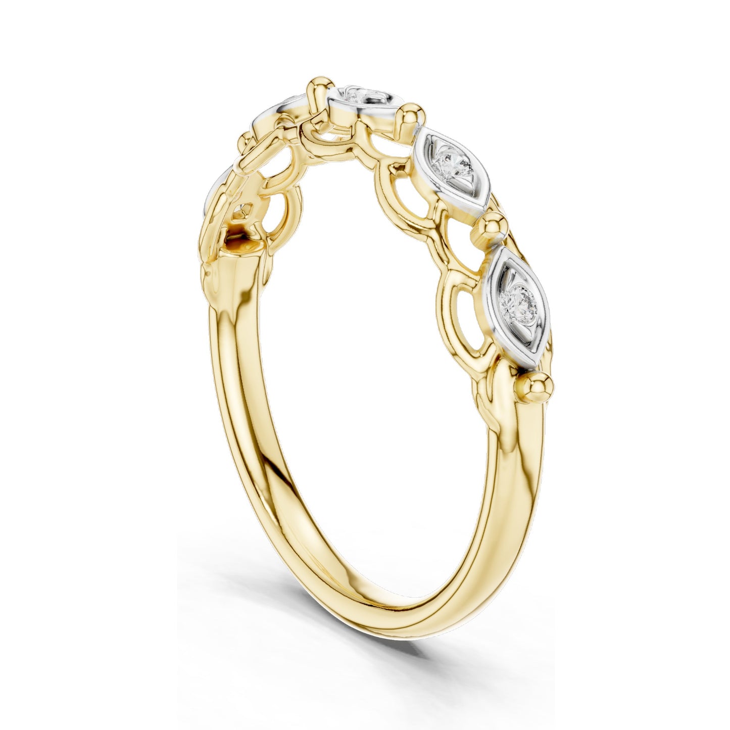 0.06 CT Lab Diamond Marquise Ring for Women | VVS-VS EF Clarity | 18KT, 14KT, 10KT Gold & 925 Silver | Rose, Yellow, White Gold & Moissanite Options