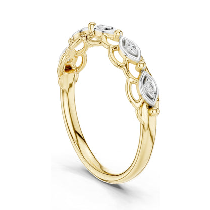 0.06 CT Lab Diamond Marquise Ring for Women | VVS-VS EF Clarity | 18KT, 14KT, 10KT Gold & 925 Silver | Rose, Yellow, White Gold & Moissanite Options