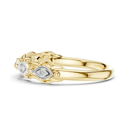 0.06 CT Lab Diamond Marquise Ring for Women | VVS-VS EF Clarity | 18KT, 14KT, 10KT Gold & 925 Silver | Rose, Yellow, White Gold & Moissanite Options