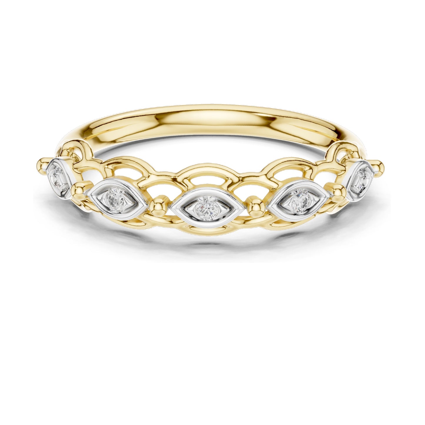0.06 CT Lab Diamond Marquise Ring for Women | VVS-VS EF Clarity | 18KT, 14KT, 10KT Gold & 925 Silver | Rose, Yellow, White Gold & Moissanite Options