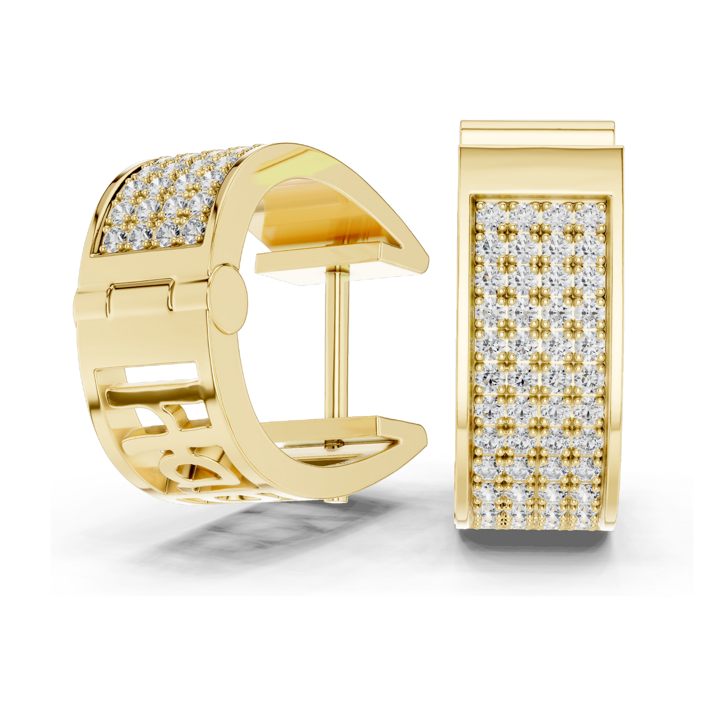 0.624 CT Lab Diamond Hoop Earrings | VVS-VS EF CVD Diamonds | 18KT, 14KT, 10KT Gold & 925 Silver | Rose, Yellow, White Gold | Luxury Fine Jewelry