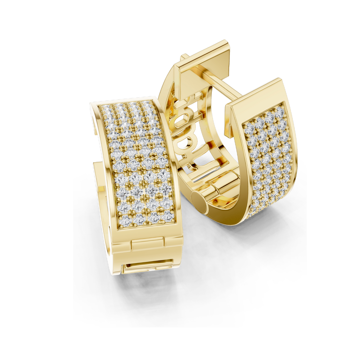 0.624 CT Lab Diamond Hoop Earrings | VVS-VS EF CVD Diamonds | 18KT, 14KT, 10KT Gold & 925 Silver | Rose, Yellow, White Gold | Luxury Fine Jewelry