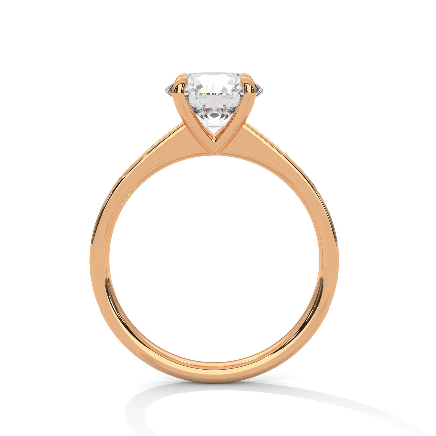 2CT Lab Grown Diamond Engagement Ring | VVS Clarity Solitaire with Side Stones | Solid Gold Wedding Ring | Ethical Diamond Ring for Her