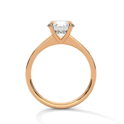 2CT Lab Grown Diamond Engagement Ring | VVS Clarity Solitaire with Side Stones | Solid Gold Wedding Ring | Ethical Diamond Ring for Her