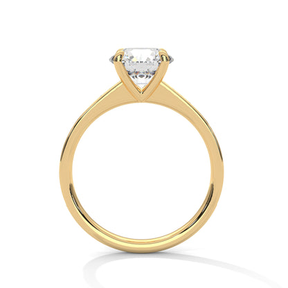 2CT Lab Grown Diamond Engagement Ring | VVS Clarity Solitaire with Side Stones | Solid Gold Wedding Ring | Ethical Diamond Ring for Her