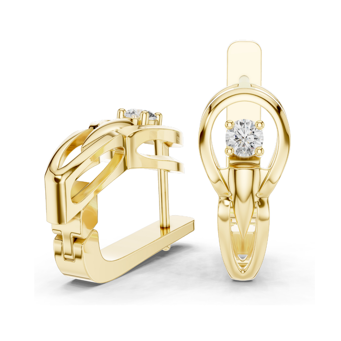 0.18 CT Lab Diamond Earrings | VVS-VS EF CVD Diamonds | 18KT, 14KT, 10KT Gold & 925 Silver | Rose, Yellow, White Gold | Luxury Fine Jewelry