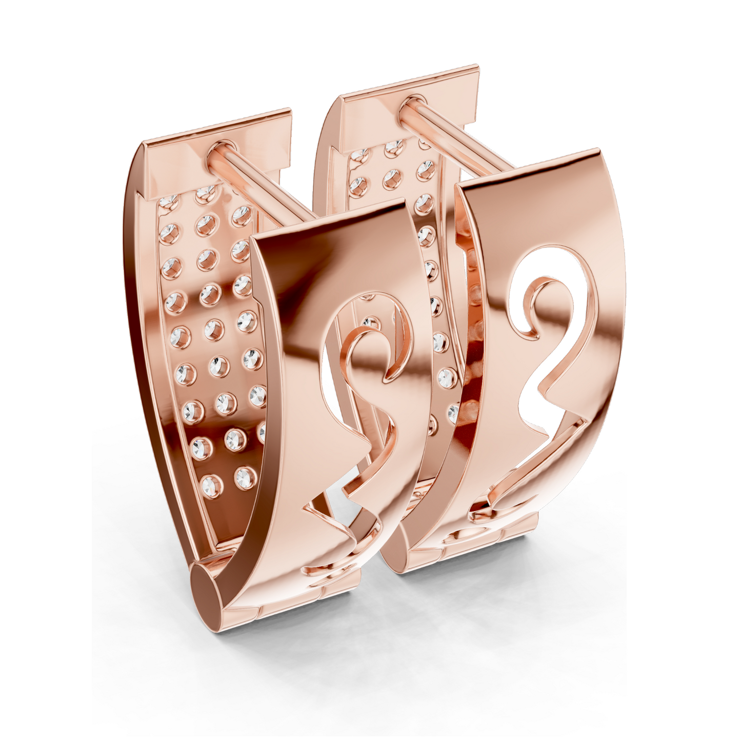 0.54 CT Lab-Created Diamond Hoop Earrings | VVS-VS Clarity, EF Color | 18KT, 14KT, 10KT Gold & 925 Silver | Rose, Yellow, White Gold | Luxury Fine Jewelry