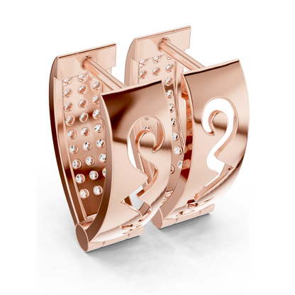 0.54 CT Lab-Created Diamond Hoop Earrings | VVS-VS Clarity, EF Color | 18KT, 14KT, 10KT Gold & 925 Silver | Rose, Yellow, White Gold | Luxury Fine Jewelry