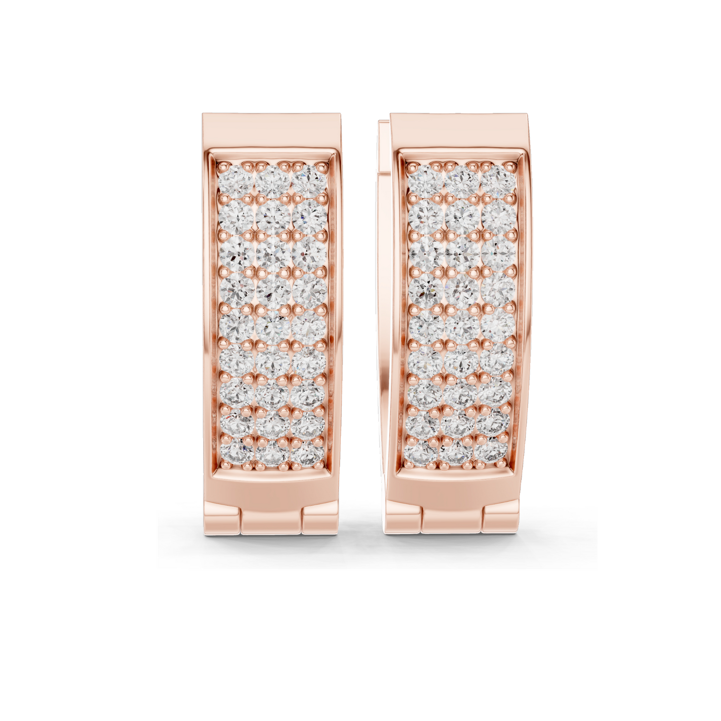 0.54 CT Lab-Created Diamond Hoop Earrings | VVS-VS Clarity, EF Color | 18KT, 14KT, 10KT Gold & 925 Silver | Rose, Yellow, White Gold | Luxury Fine Jewelry