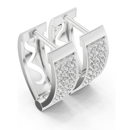 0.54 CT Lab-Created Diamond Hoop Earrings | VVS-VS Clarity, EF Color | 18KT, 14KT, 10KT Gold & 925 Silver | Rose, Yellow, White Gold | Luxury Fine Jewelry