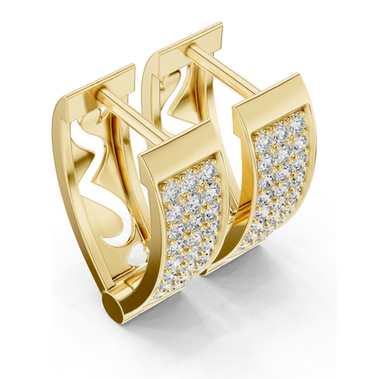 0.54 CT Lab-Created Diamond Hoop Earrings | VVS-VS Clarity, EF Color | 18KT, 14KT, 10KT Gold & 925 Silver | Rose, Yellow, White Gold | Luxury Fine Jewelry