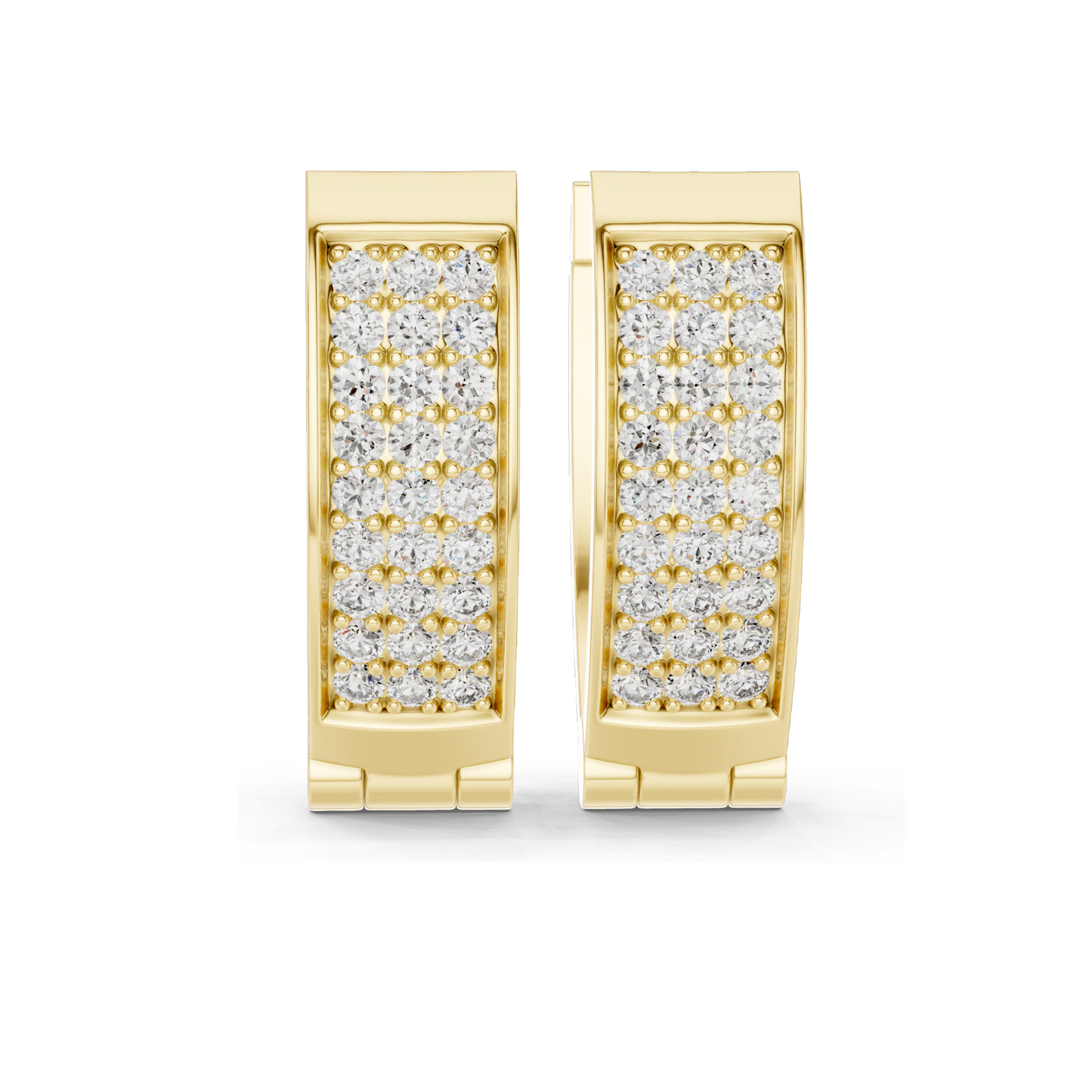 0.54 CT Lab-Created Diamond Hoop Earrings | VVS-VS Clarity, EF Color | 18KT, 14KT, 10KT Gold & 925 Silver | Rose, Yellow, White Gold | Luxury Fine Jewelry