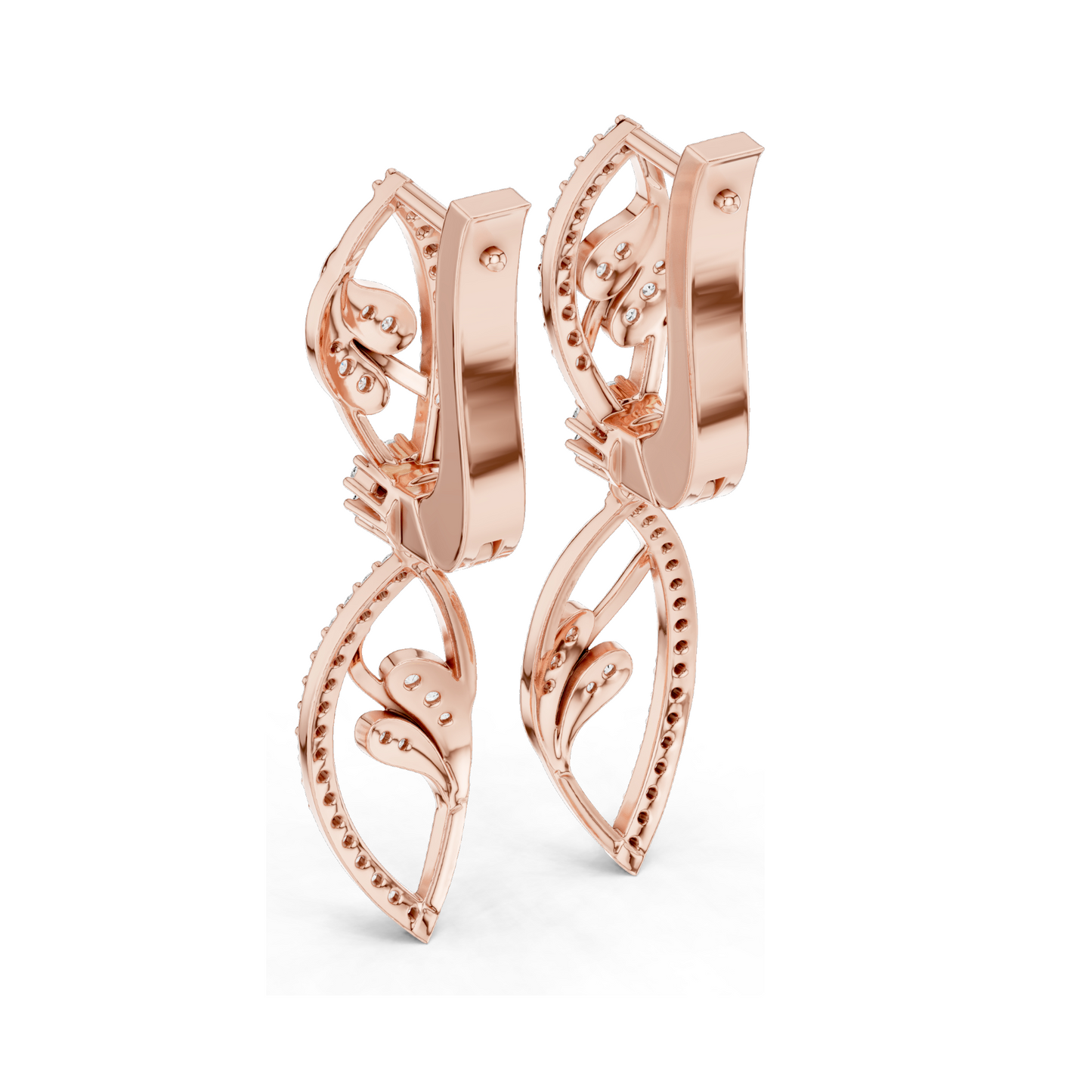 0.732 CT Lab Diamond Earrings | VVS-VS-EF CVD Diamonds | 18KT, 14KT, 10KT Gold & 925 Silver | Rose, Yellow, White Gold | Luxury Fine Jewelry