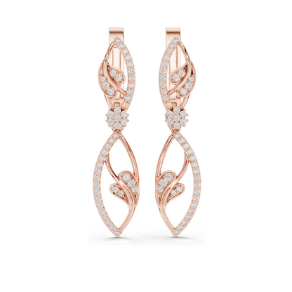 0.732 CT Lab Diamond Earrings | VVS-VS-EF CVD Diamonds | 18KT, 14KT, 10KT Gold & 925 Silver | Rose, Yellow, White Gold | Luxury Fine Jewelry