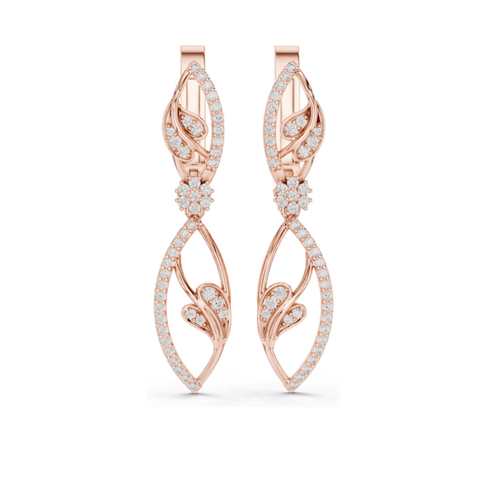 0.732 CT Lab Diamond Earrings | VVS-VS-EF CVD Diamonds | 18KT, 14KT, 10KT Gold & 925 Silver | Rose, Yellow, White Gold | Luxury Fine Jewelry