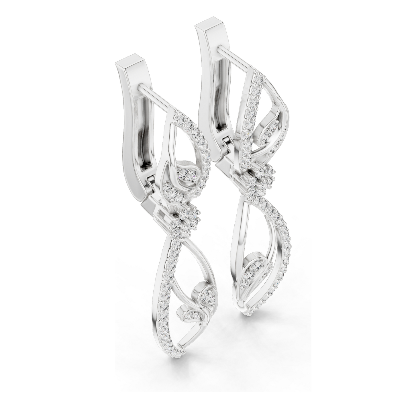 0.732 CT Lab Diamond Earrings | VVS-VS-EF CVD Diamonds | 18KT, 14KT, 10KT Gold & 925 Silver | Rose, Yellow, White Gold | Luxury Fine Jewelry