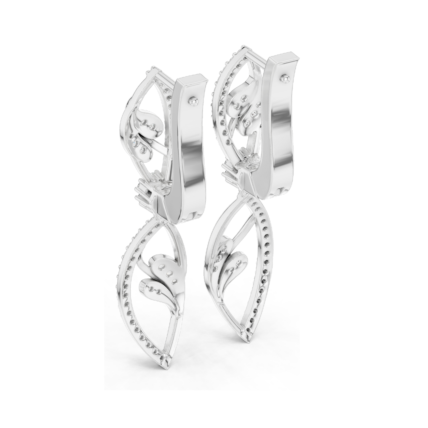 0.732 CT Lab Diamond Earrings | VVS-VS-EF CVD Diamonds | 18KT, 14KT, 10KT Gold & 925 Silver | Rose, Yellow, White Gold | Luxury Fine Jewelry