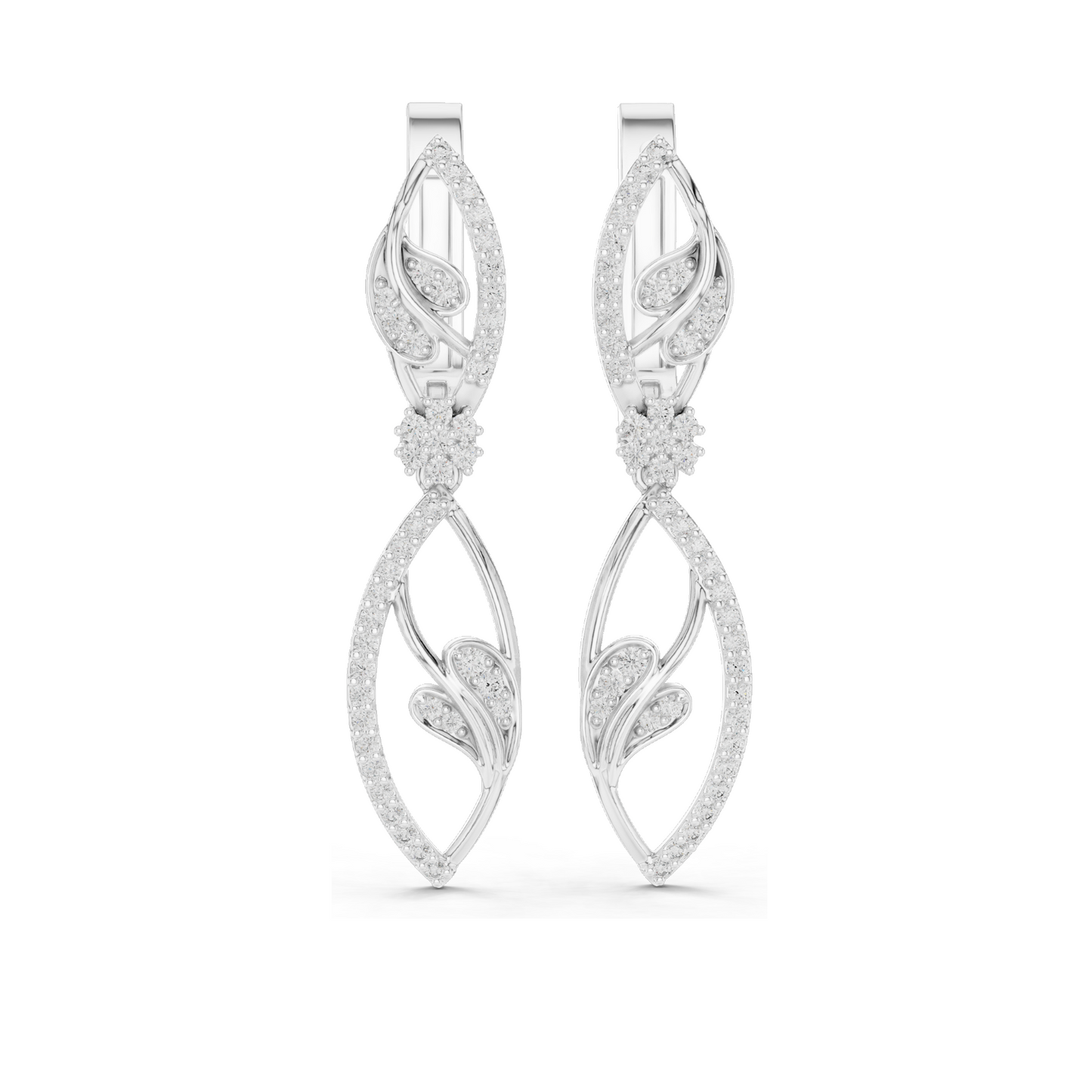 0.732 CT Lab Diamond Earrings | VVS-VS-EF CVD Diamonds | 18KT, 14KT, 10KT Gold & 925 Silver | Rose, Yellow, White Gold | Luxury Fine Jewelry