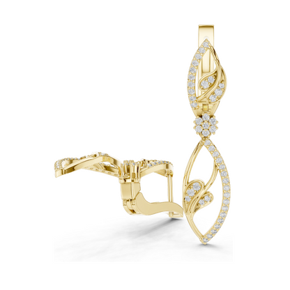 0.732 CT Lab Diamond Earrings | VVS-VS-EF CVD Diamonds | 18KT, 14KT, 10KT Gold & 925 Silver | Rose, Yellow, White Gold | Luxury Fine Jewelry