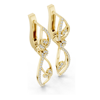 0.732 CT Lab Diamond Earrings | VVS-VS-EF CVD Diamonds | 18KT, 14KT, 10KT Gold & 925 Silver | Rose, Yellow, White Gold | Luxury Fine Jewelry