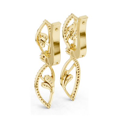 0.732 CT Lab Diamond Earrings | VVS-VS-EF CVD Diamonds | 18KT, 14KT, 10KT Gold & 925 Silver | Rose, Yellow, White Gold | Luxury Fine Jewelry