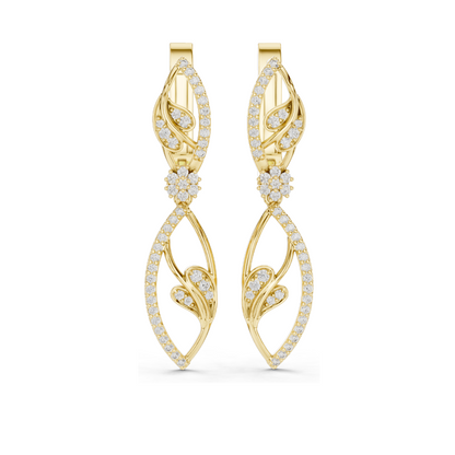 0.732 CT Lab Diamond Earrings | VVS-VS-EF CVD Diamonds | 18KT, 14KT, 10KT Gold & 925 Silver | Rose, Yellow, White Gold | Luxury Fine Jewelry