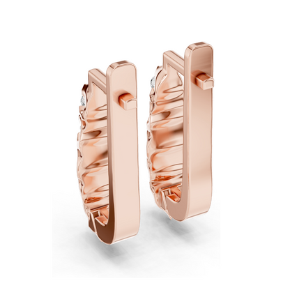 0.262 CT Lab Diamond Hoop Earrings | VVS-VS EF CVD Diamonds | 18KT, 14KT, 10KT Gold & 925 Silver | Rose, Yellow, White Gold | Ethical Fine Jewelry