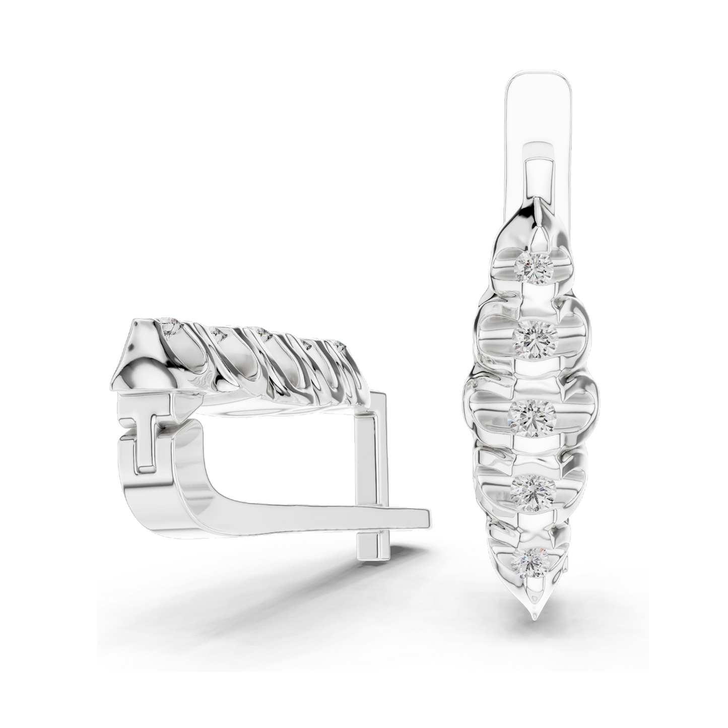 0.262 CT Lab Diamond Hoop Earrings | VVS-VS EF CVD Diamonds | 18KT, 14KT, 10KT Gold & 925 Silver | Rose, Yellow, White Gold | Ethical Fine Jewelry