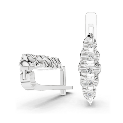 0.262 CT Lab Diamond Hoop Earrings | VVS-VS EF CVD Diamonds | 18KT, 14KT, 10KT Gold & 925 Silver | Rose, Yellow, White Gold | Ethical Fine Jewelry