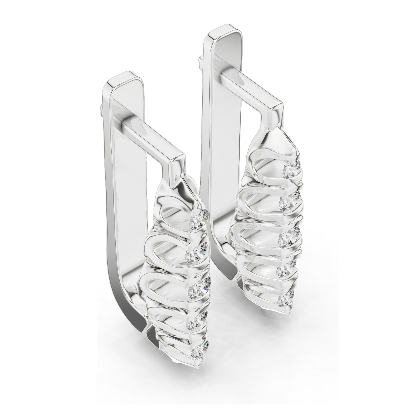 0.262 CT Lab Diamond Hoop Earrings | VVS-VS EF CVD Diamonds | 18KT, 14KT, 10KT Gold & 925 Silver | Rose, Yellow, White Gold | Ethical Fine Jewelry