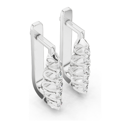 0.262 CT Lab Diamond Hoop Earrings | VVS-VS EF CVD Diamonds | 18KT, 14KT, 10KT Gold & 925 Silver | Rose, Yellow, White Gold | Ethical Fine Jewelry