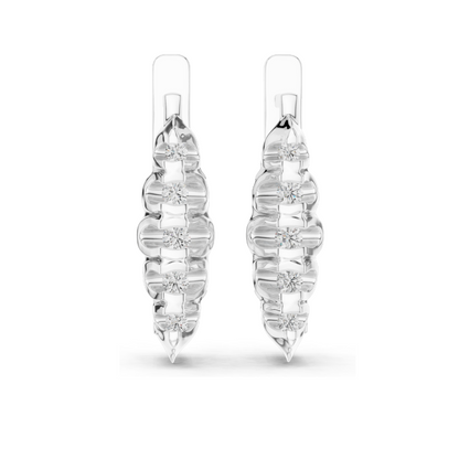 0.262 CT Lab Diamond Hoop Earrings | VVS-VS EF CVD Diamonds | 18KT, 14KT, 10KT Gold & 925 Silver | Rose, Yellow, White Gold | Ethical Fine Jewelry