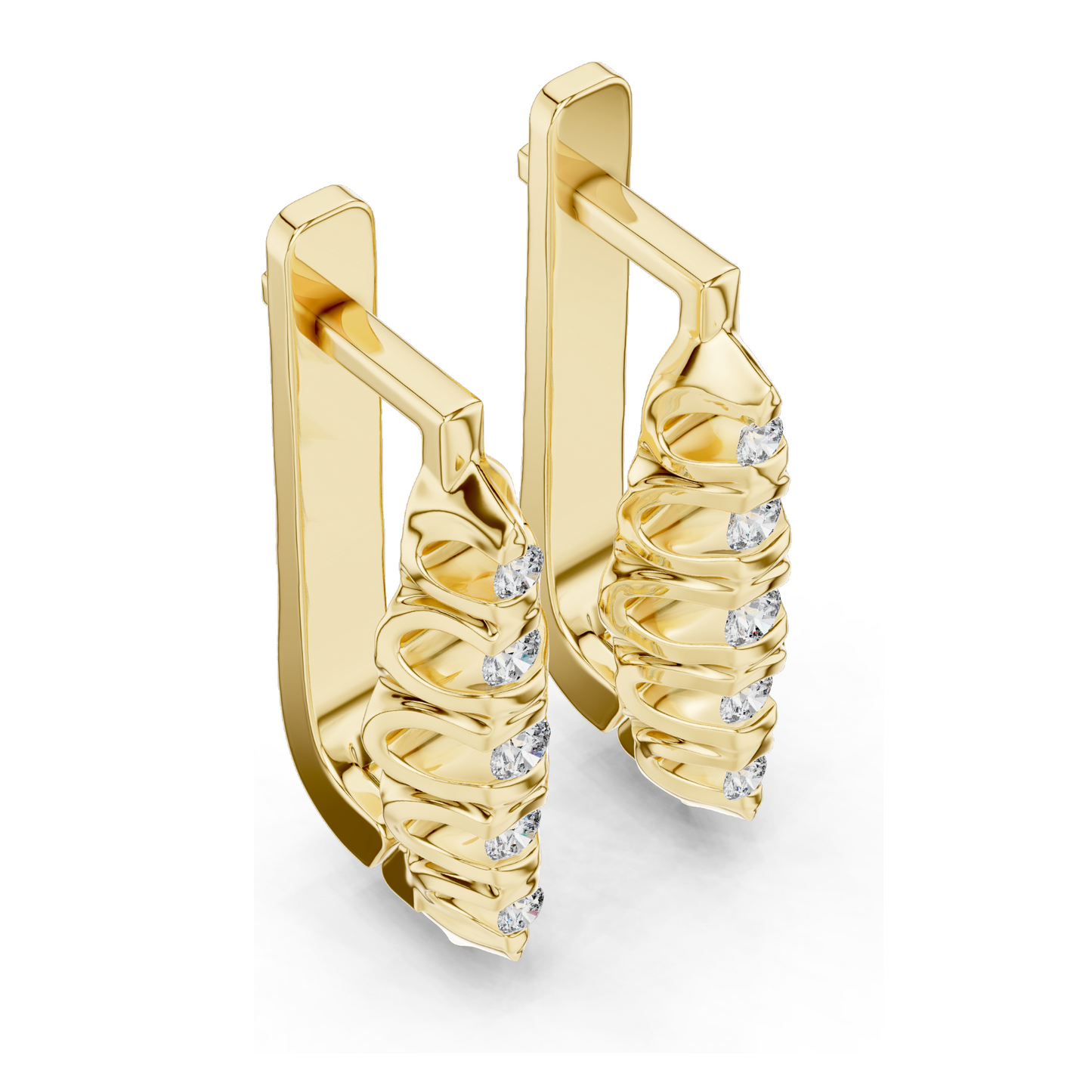 0.262 CT Lab Diamond Hoop Earrings | VVS-VS EF CVD Diamonds | 18KT, 14KT, 10KT Gold & 925 Silver | Rose, Yellow, White Gold | Ethical Fine Jewelry