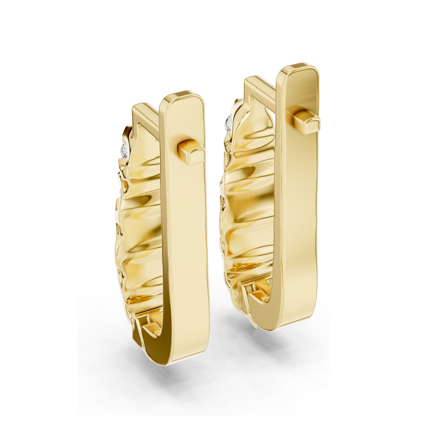 0.262 CT Lab Diamond Hoop Earrings | VVS-VS EF CVD Diamonds | 18KT, 14KT, 10KT Gold & 925 Silver | Rose, Yellow, White Gold | Ethical Fine Jewelry