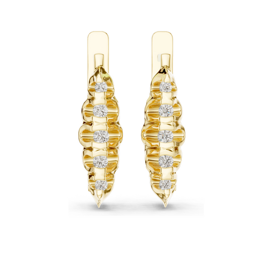 0.262 CT Lab Diamond Hoop Earrings | VVS-VS EF CVD Diamonds | 18KT, 14KT, 10KT Gold & 925 Silver | Rose, Yellow, White Gold | Ethical Fine Jewelry