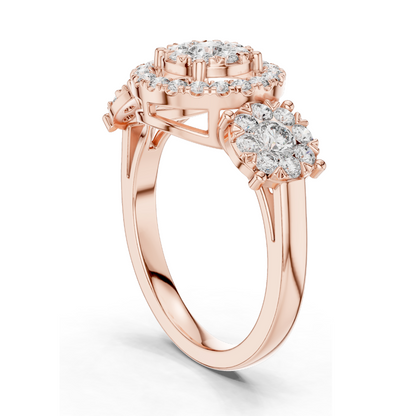 1.02 CT Lab Diamond Ladies Ring | VVS-VS EF Clarity | 18KT, 14KT, 10KT Gold & 925 Silver | Rose, Yellow, White Gold & Moissanite Options
