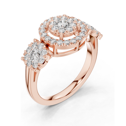 1.02 CT Lab Diamond Ladies Ring | VVS-VS EF Clarity | 18KT, 14KT, 10KT Gold & 925 Silver | Rose, Yellow, White Gold & Moissanite Options
