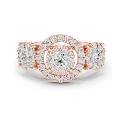 1.02 CT Lab Diamond Ladies Ring | VVS-VS EF Clarity | 18KT, 14KT, 10KT Gold & 925 Silver | Rose, Yellow, White Gold & Moissanite Options