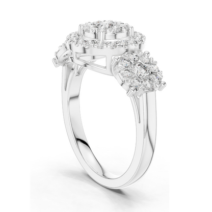 1.02 CT Lab Diamond Ladies Ring | VVS-VS EF Clarity | 18KT, 14KT, 10KT Gold & 925 Silver | Rose, Yellow, White Gold & Moissanite Options