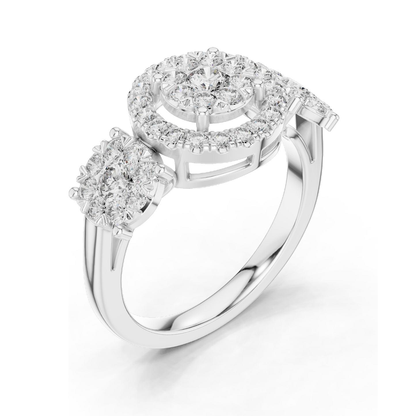 1.02 CT Lab Diamond Ladies Ring | VVS-VS EF Clarity | 18KT, 14KT, 10KT Gold & 925 Silver | Rose, Yellow, White Gold & Moissanite Options