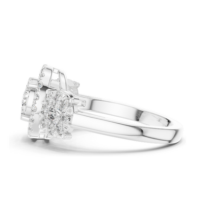 1.02 CT Lab Diamond Ladies Ring | VVS-VS EF Clarity | 18KT, 14KT, 10KT Gold & 925 Silver | Rose, Yellow, White Gold & Moissanite Options