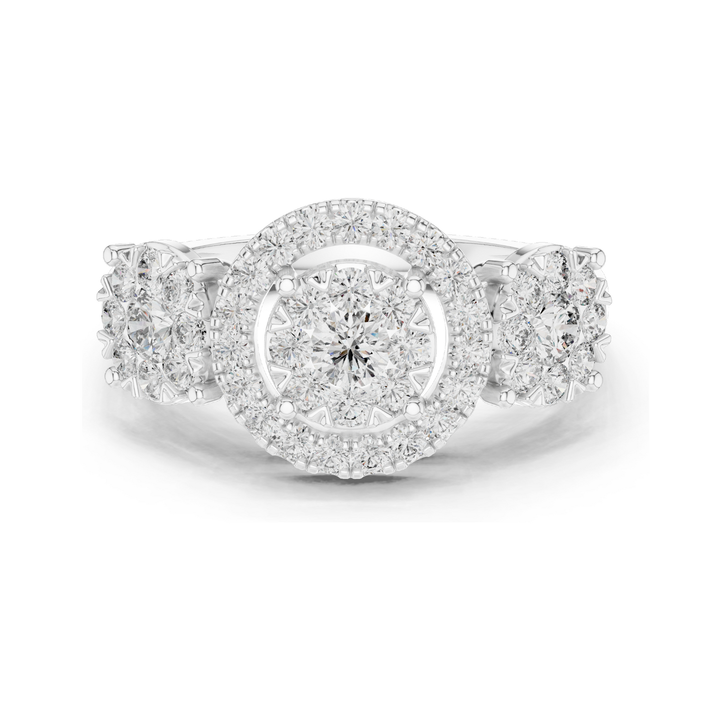 1.02 CT Lab Diamond Ladies Ring | VVS-VS EF Clarity | 18KT, 14KT, 10KT Gold & 925 Silver | Rose, Yellow, White Gold & Moissanite Options