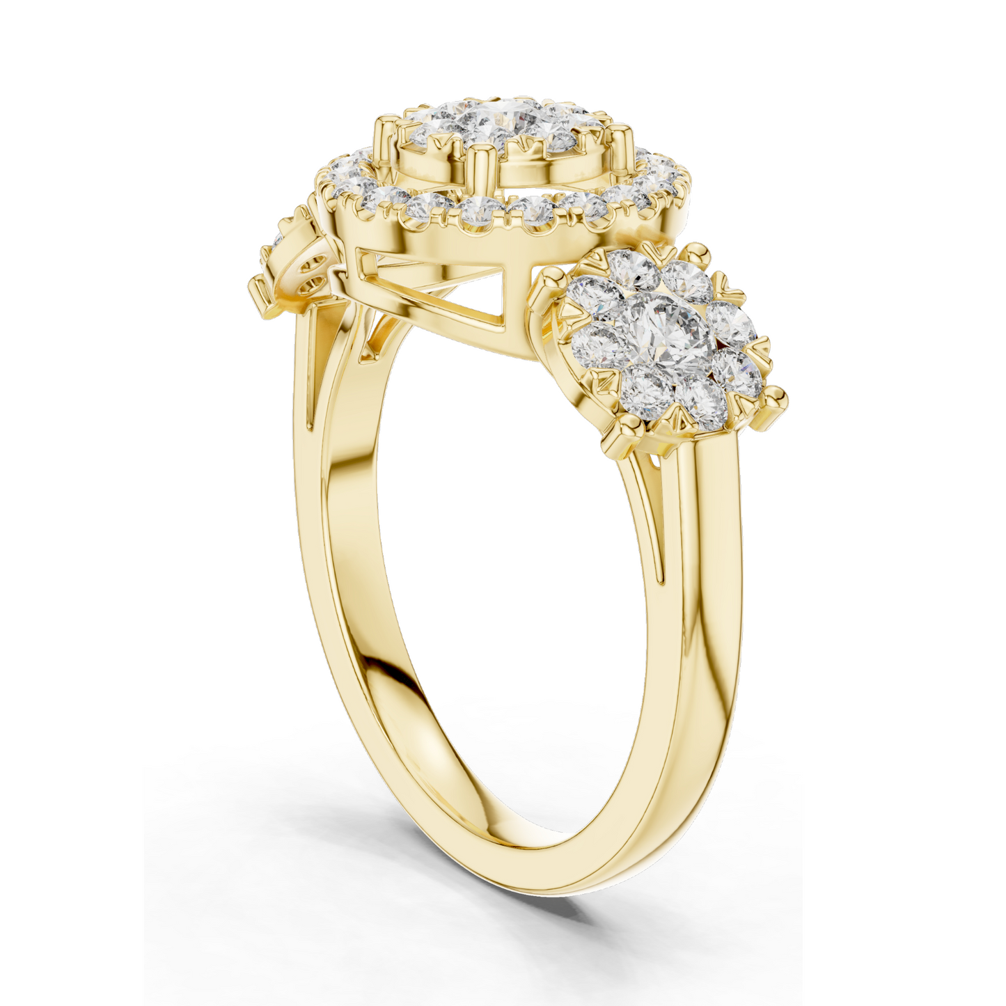 1.02 CT Lab Diamond Ladies Ring | VVS-VS EF Clarity | 18KT, 14KT, 10KT Gold & 925 Silver | Rose, Yellow, White Gold & Moissanite Options