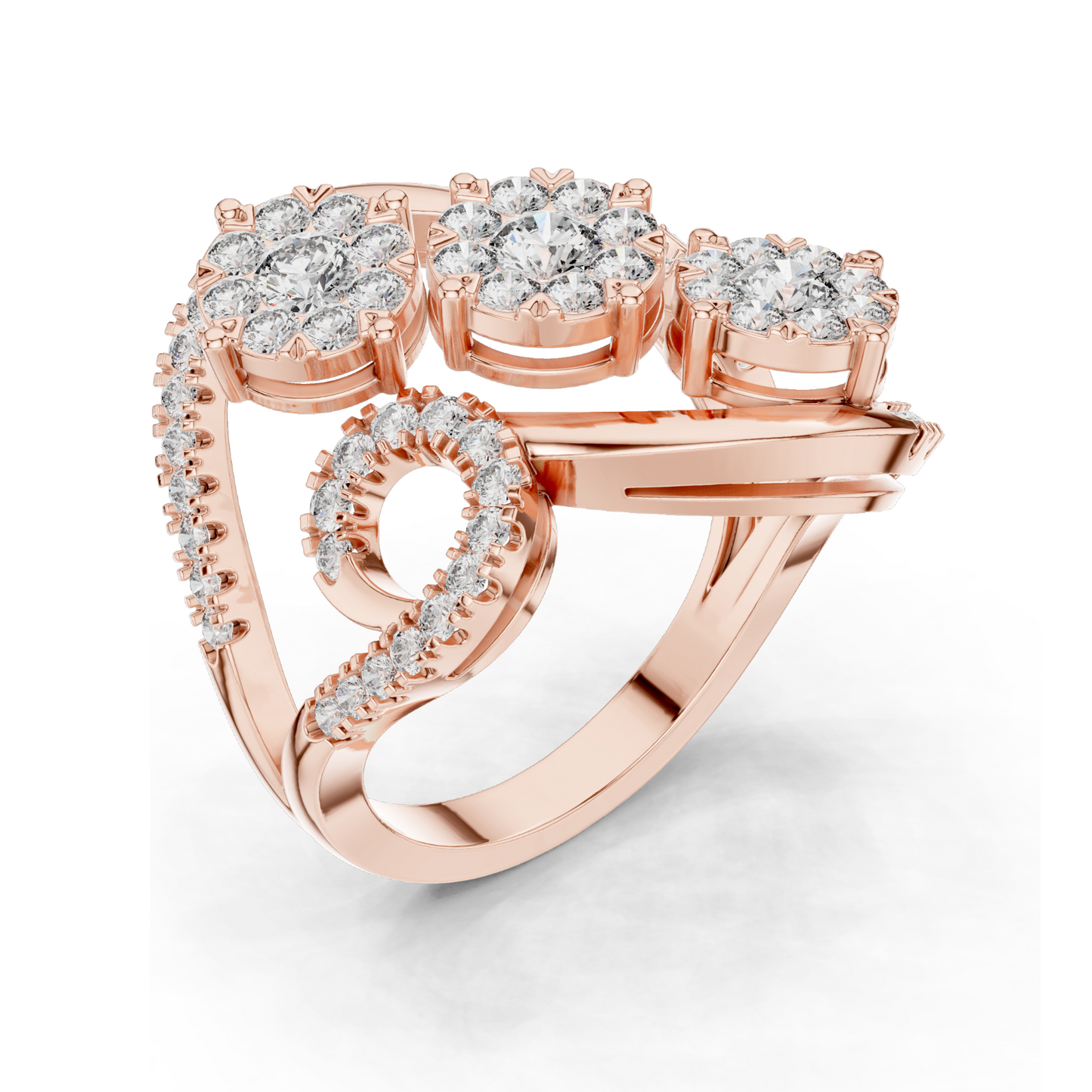 1.298 CT Lab Diamond Ladies Ring | VVS-VS Clarity | CVD Diamond | 18KT, 14KT, 10KT Gold & 925 Silver | Rose, Yellow, White Gold & Moissanite Options