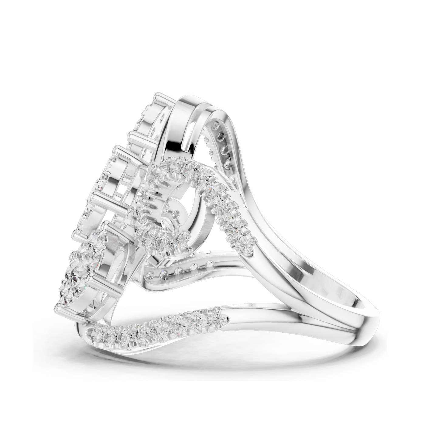 1.298 CT Lab Diamond Ladies Ring | VVS-VS Clarity | CVD Diamond | 18KT, 14KT, 10KT Gold & 925 Silver | Rose, Yellow, White Gold & Moissanite Options