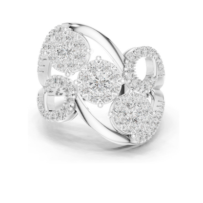 1.298 CT Lab Diamond Ladies Ring | VVS-VS Clarity | CVD Diamond | 18KT, 14KT, 10KT Gold & 925 Silver | Rose, Yellow, White Gold & Moissanite Options